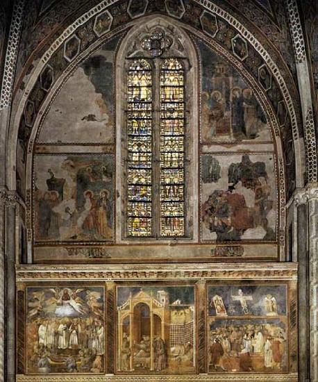 GIOTTO di Bondone Frescoes in the second bay of the nave China oil painting art